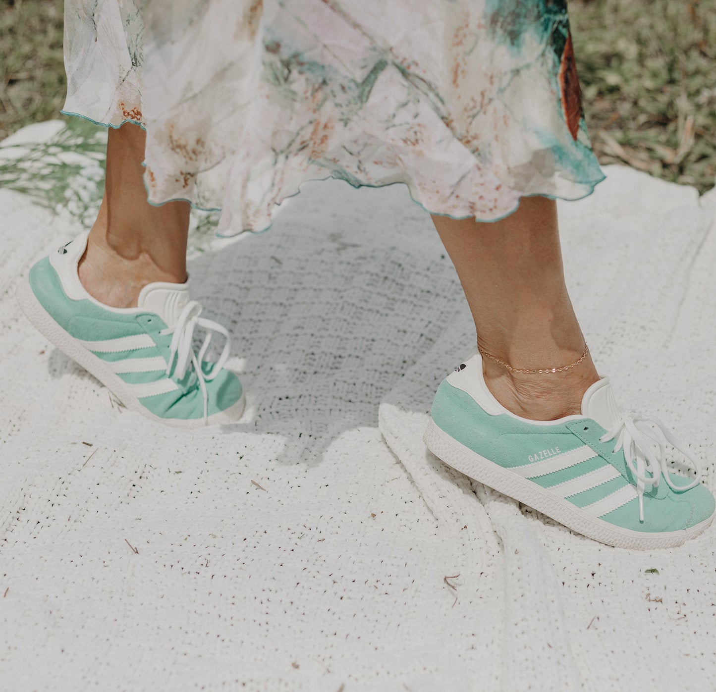 14k gold permanent anklet