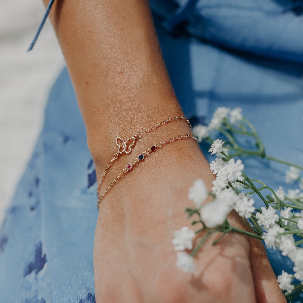 14k gold permanent bracelets with charms